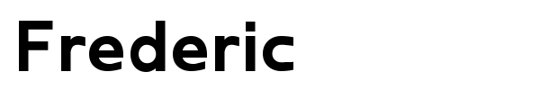 Frederic font preview